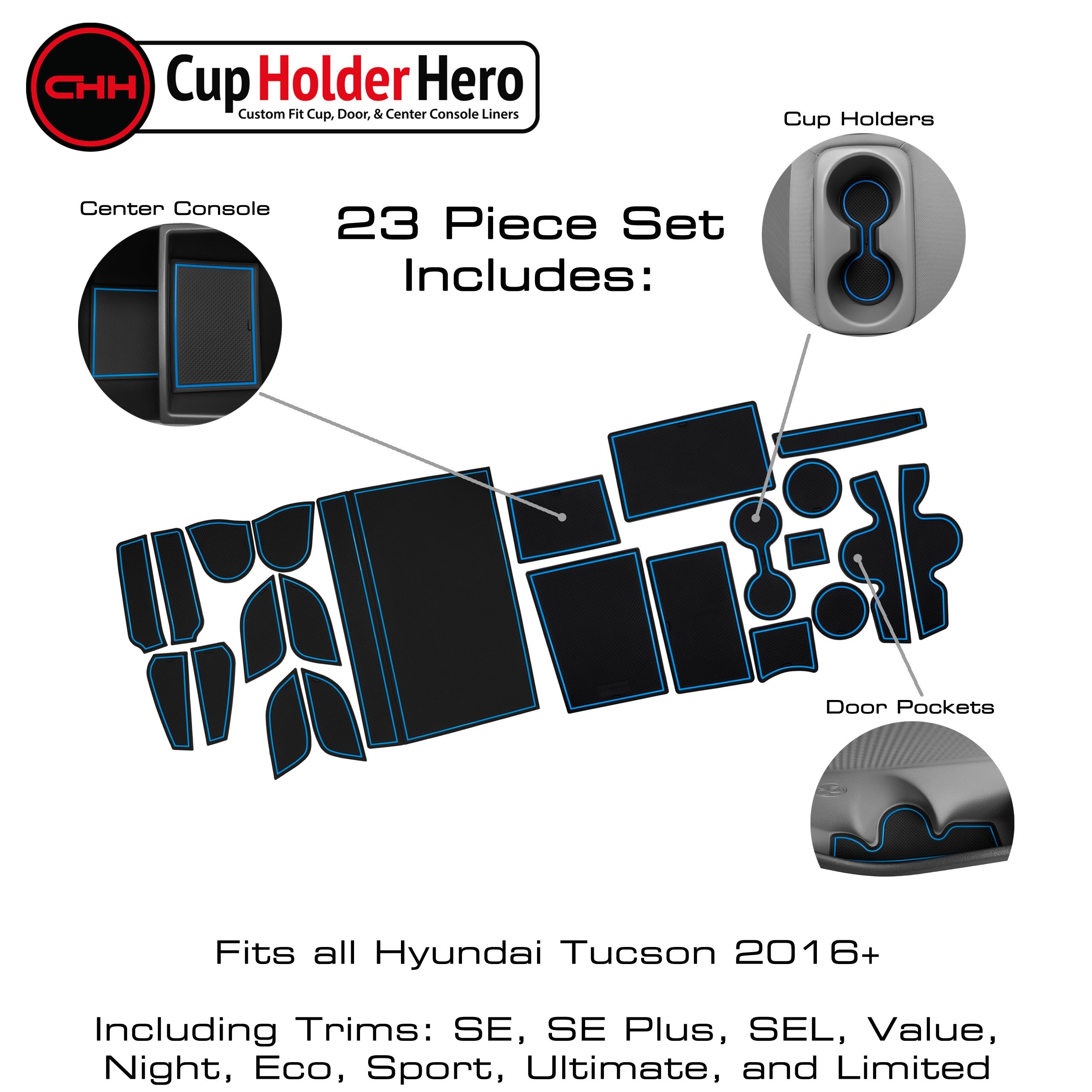 CupHolderHero for Hyundai Tucson 20162021 Cup Holder Hero
